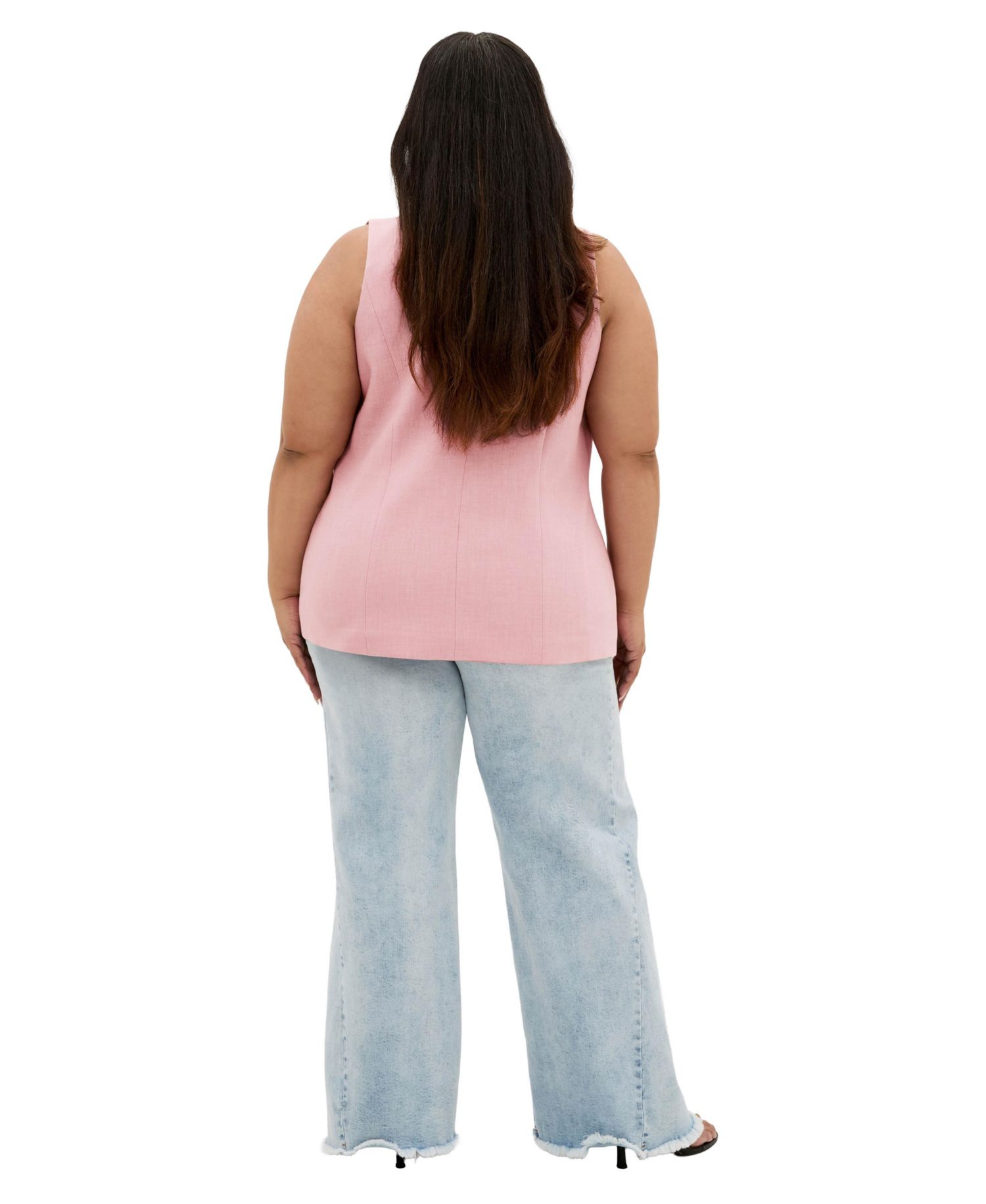 Plus Size Imogen Square Neckline Tailored Close Fit Vest