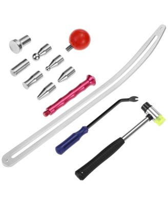Car Dent Removal Tool Kit Auto Fender Repair Puller Crowbar Hook Rods Lifter Rubber Mallet