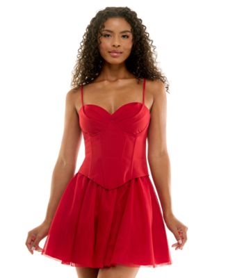 macy's christmas dresses juniors Juniors' & Teen Red holiday christmas dress girls