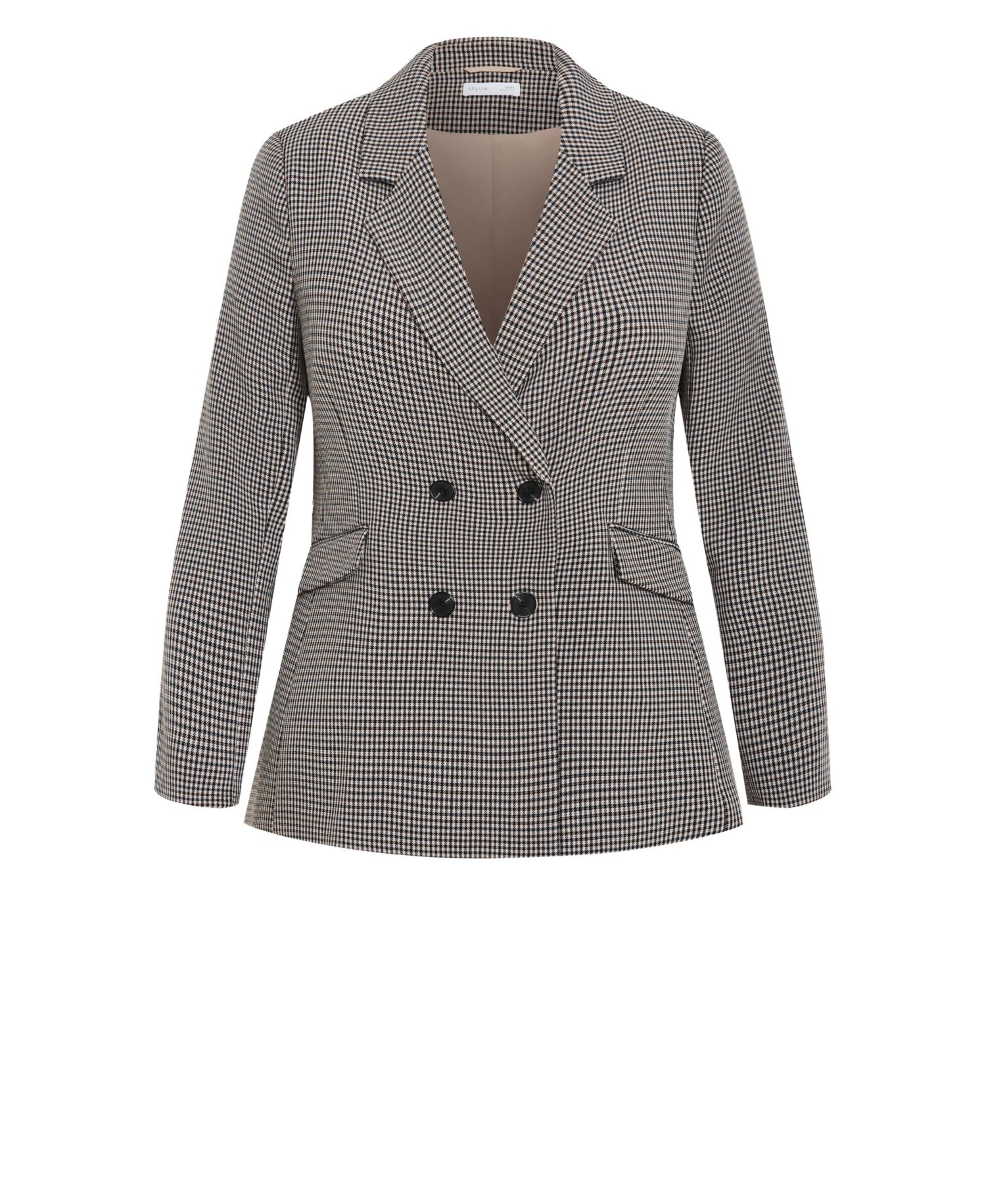 Plus Size Tiana Double-Breasted Plaid Jacket