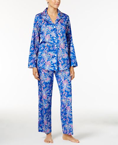 Lauren Ralph Lauren Petite Paisley Sateen Pajama Set
