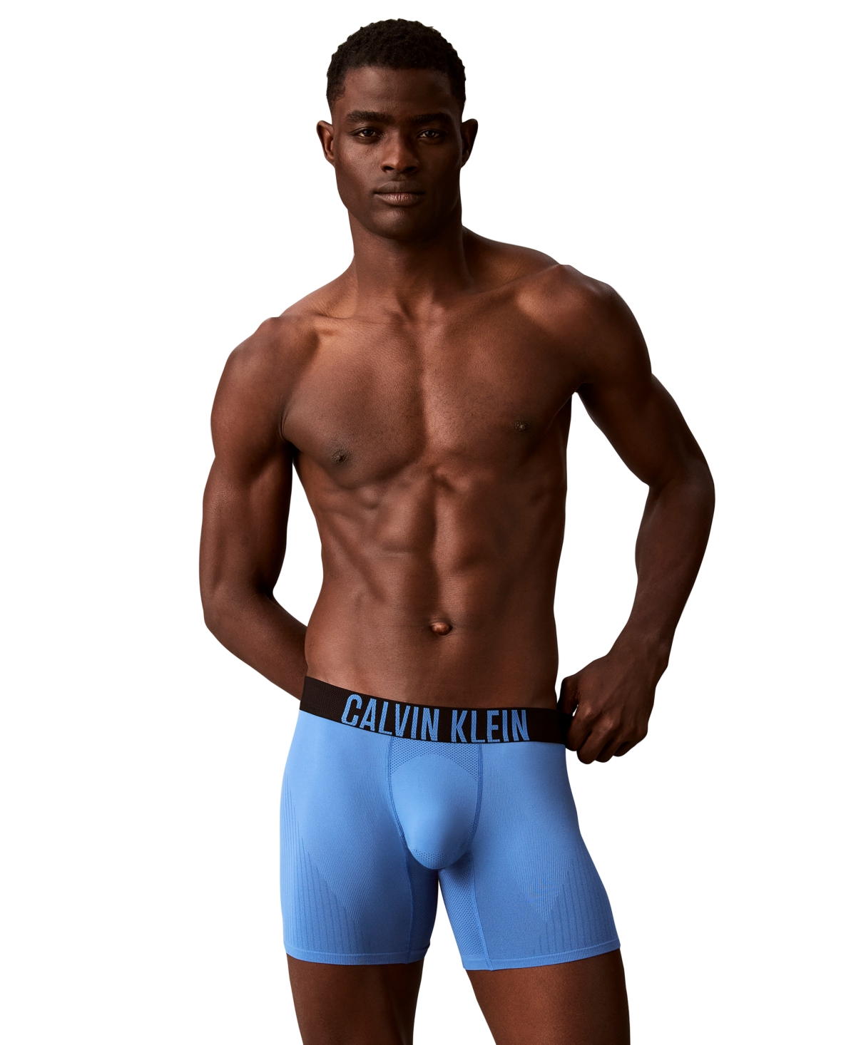 Calvin Klein Men's Intense Power Pro Seamless Mesh Boxer Brief - Poseidon blue