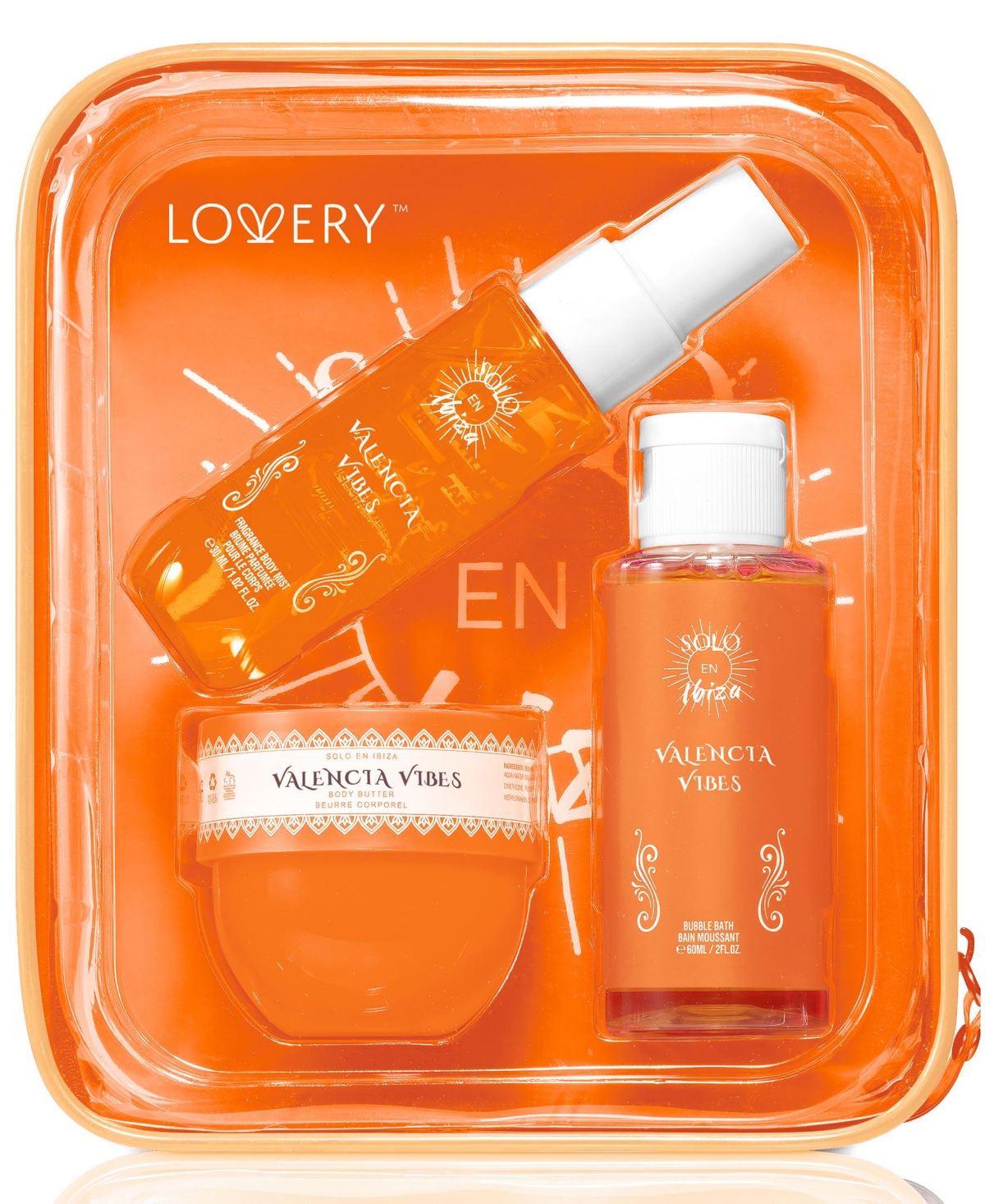 Lovery Solo En Ibiza Valencia Vibes Bath and Body Gift Set - 4 Piece Travel Collection