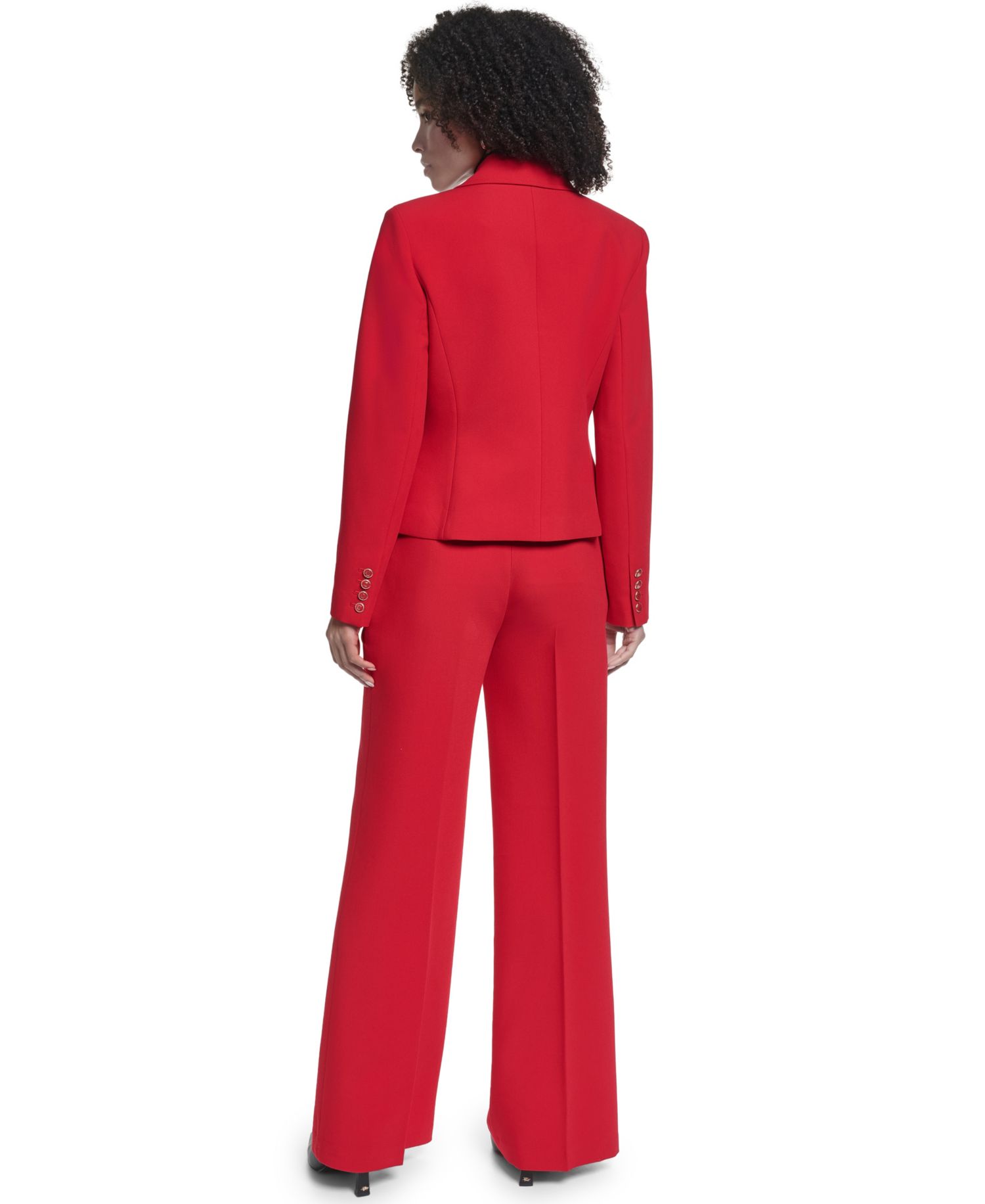 Women's KL186 Cropped Shoulder-Padded Blazer