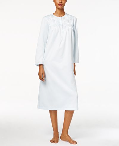 Miss Elaine Embroidery-Trimmed Nightgown