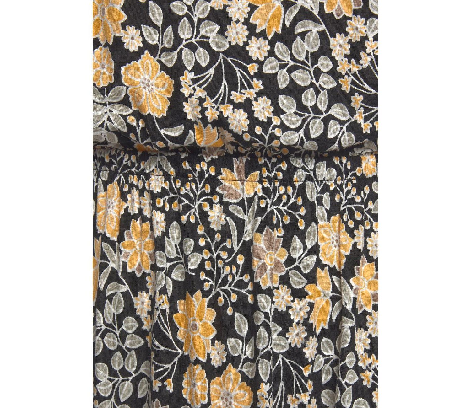 Women's Viscose Floral Print Off Shoulder A-Line Maxi Dress