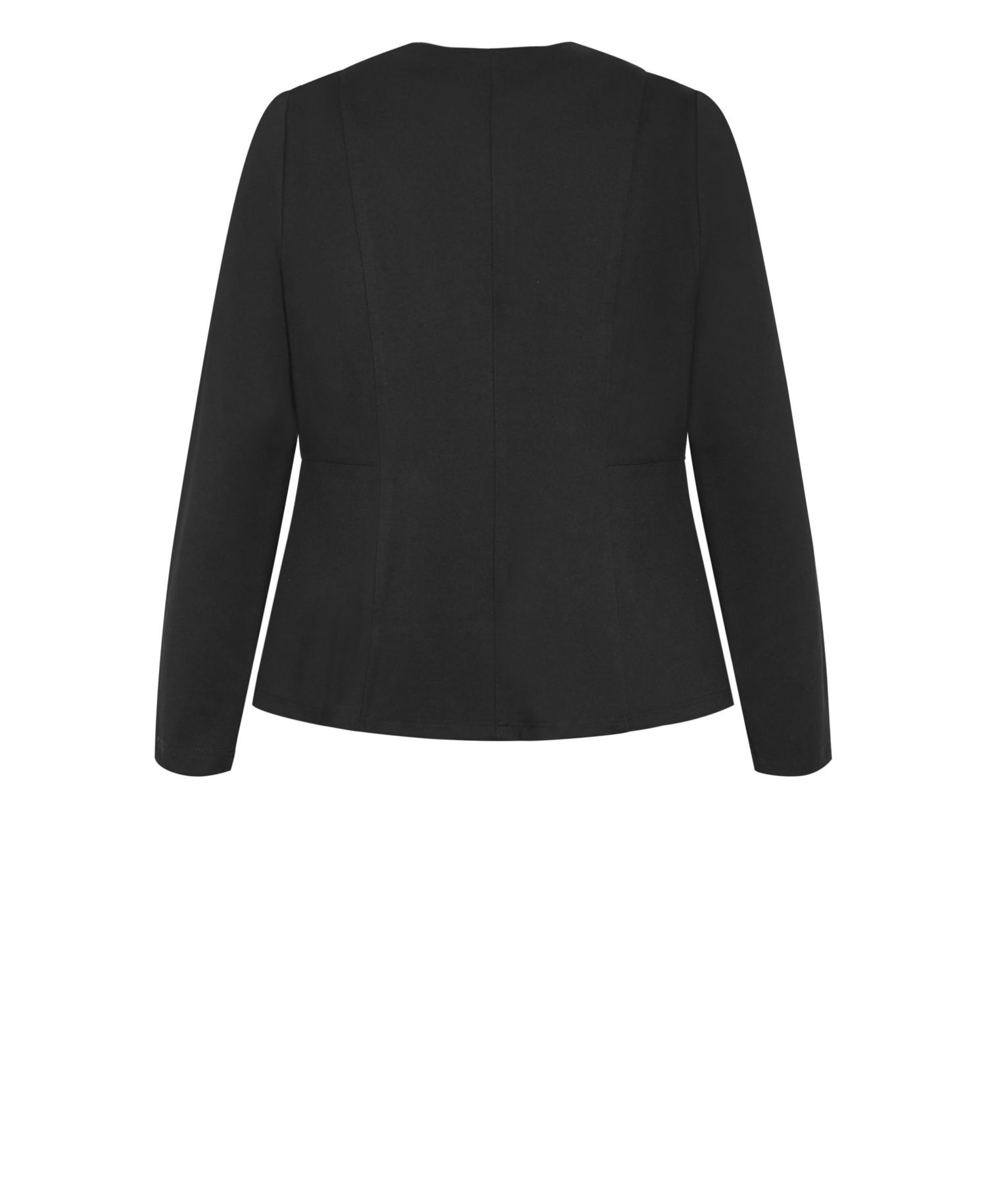 Plus Size Peyton Collarless Stretch-Ponte Jacket