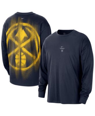 Men's Navy Denver Nuggets 2026 Standard Issue Pre-Game Performance Long Sleeve T-Shirt