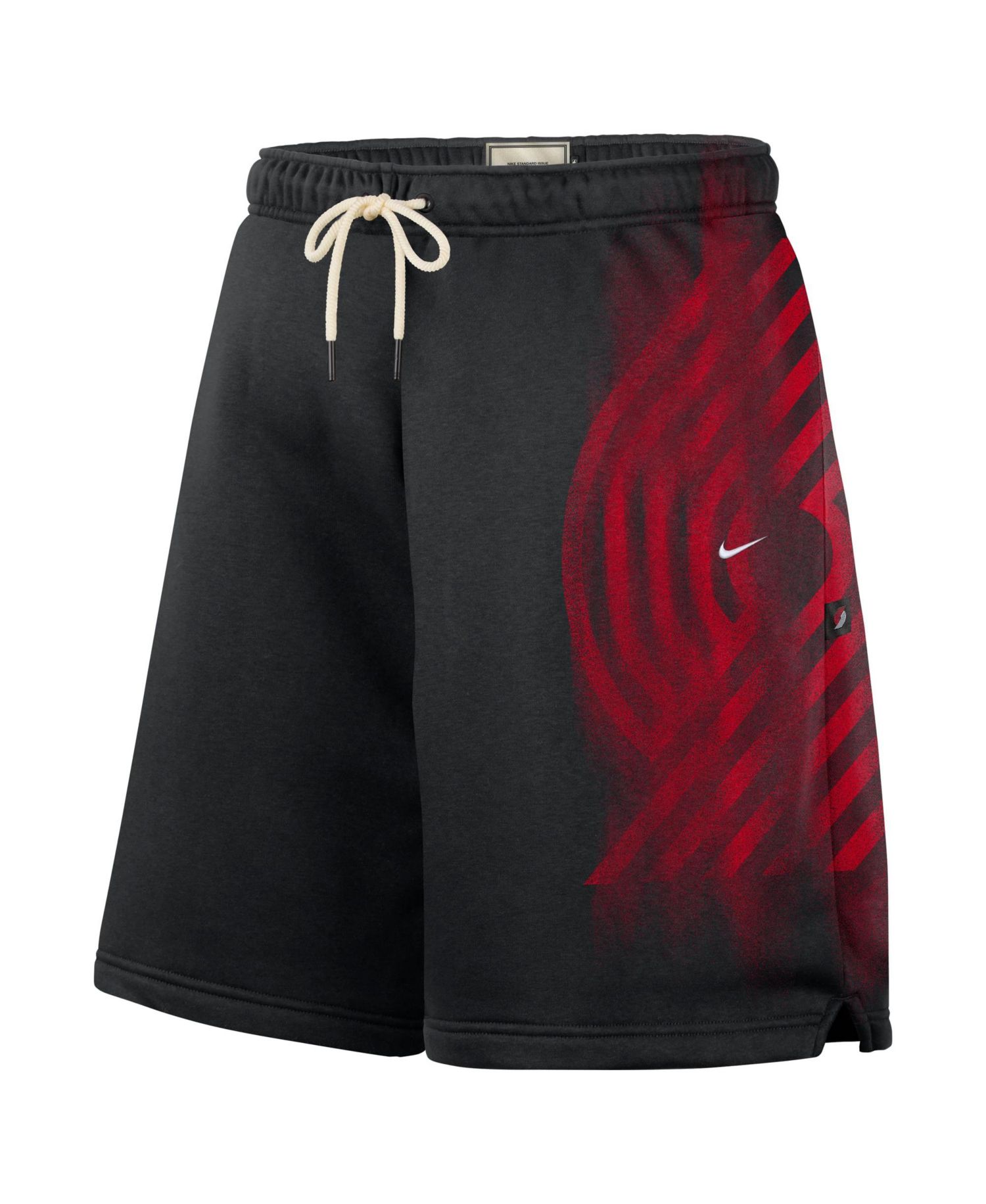 Men's Black Portland Trail Blazers 2026 Standard Issue Practice Icon Fleece Shorts