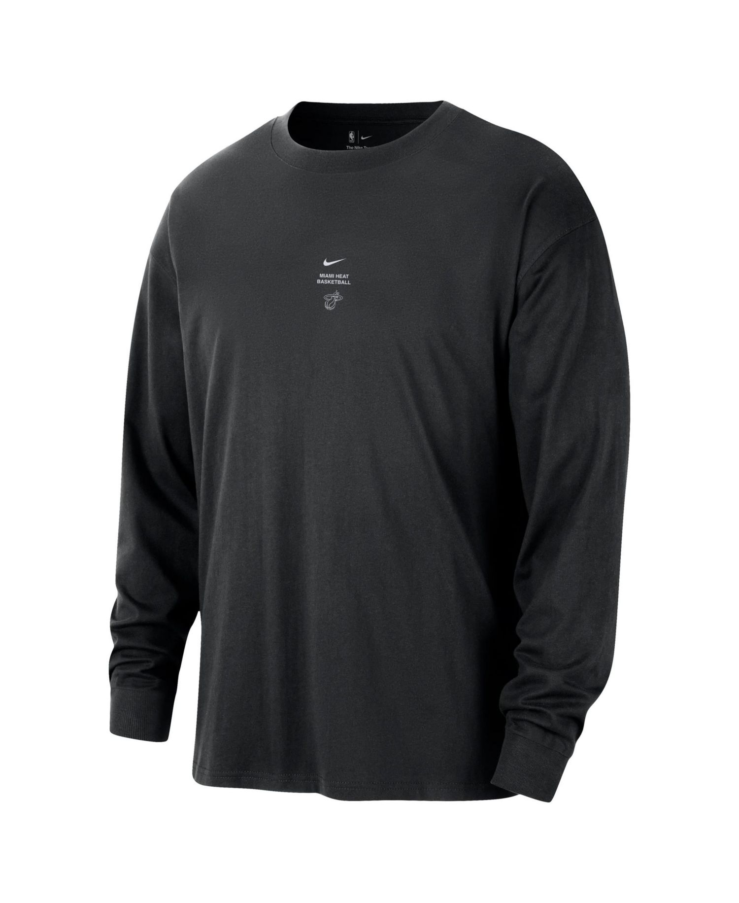 Men's Black Miami Heat 2026 Standard Issue Pre-Game Performance Long Sleeve T-Shirt