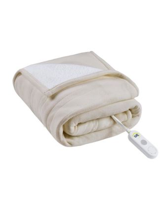 Electric Reversible Fleece to Sherpa Throw