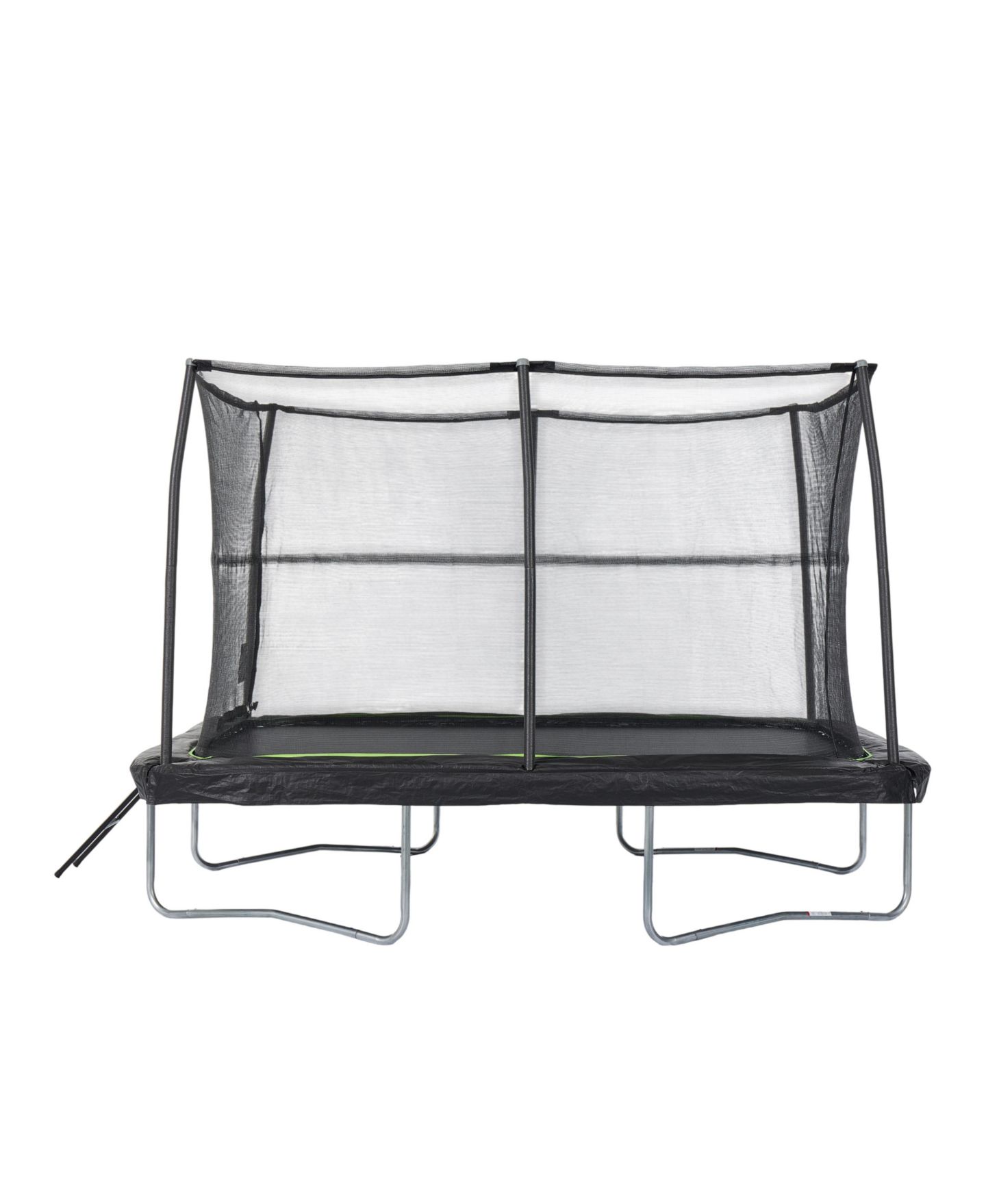 Детская игрушка JumpKing 7ft x 10ft Rectangular Trampoline with Patented Safety Enclosure, Ages 6+, цвет: Чёрный / Лаймовый зелёный — фото 5