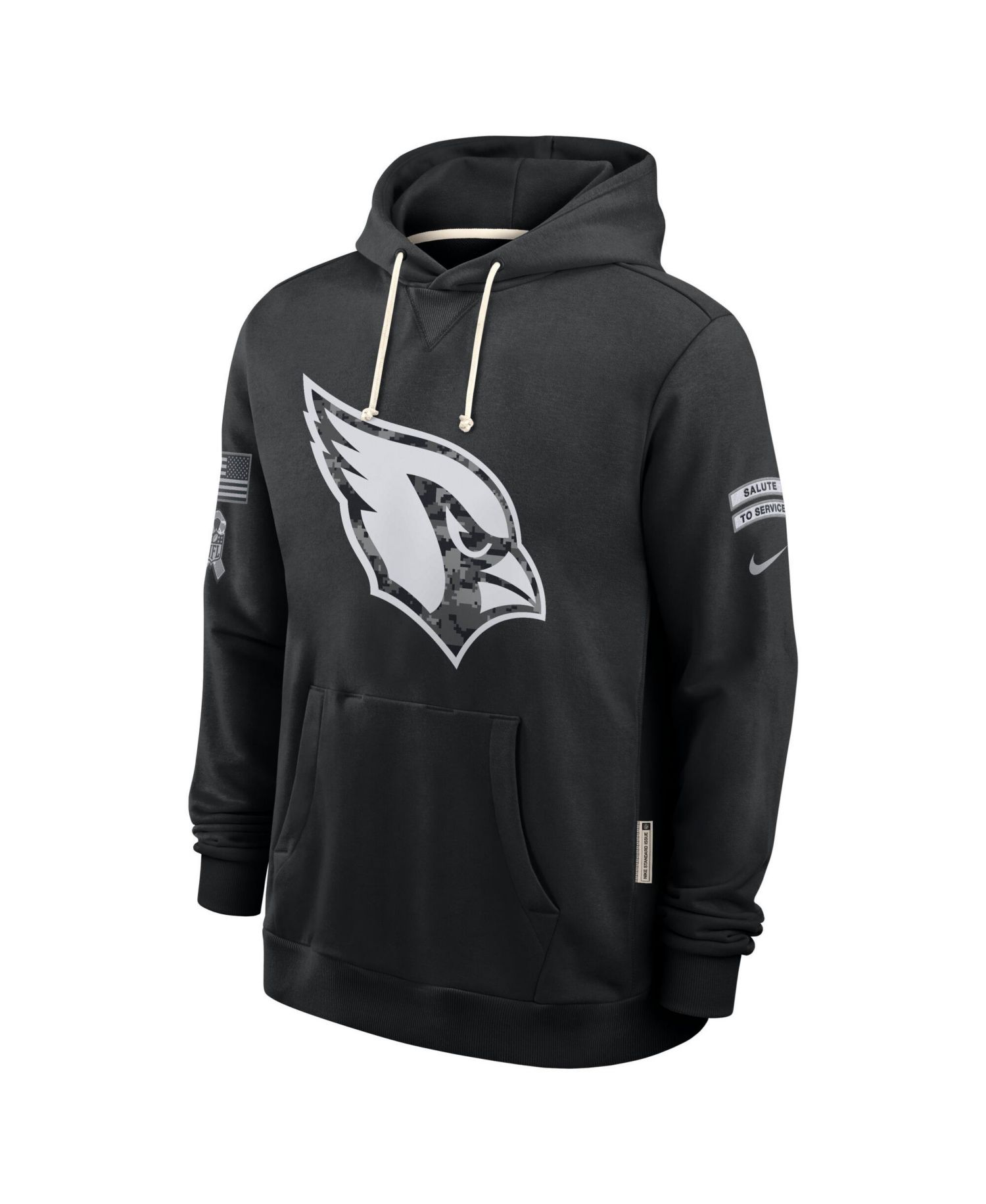 Men's Black Arizona Cardinals 2026 Salute to Service Sideline Pullover Hoodie