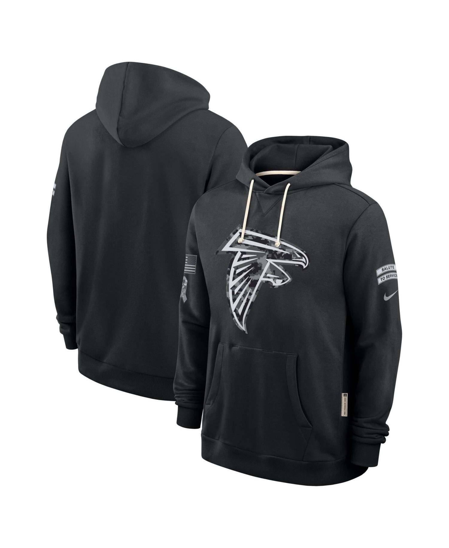 Men's Black Atlanta Falcons 2026 Salute to Service Sideline Pullover Hoodie
