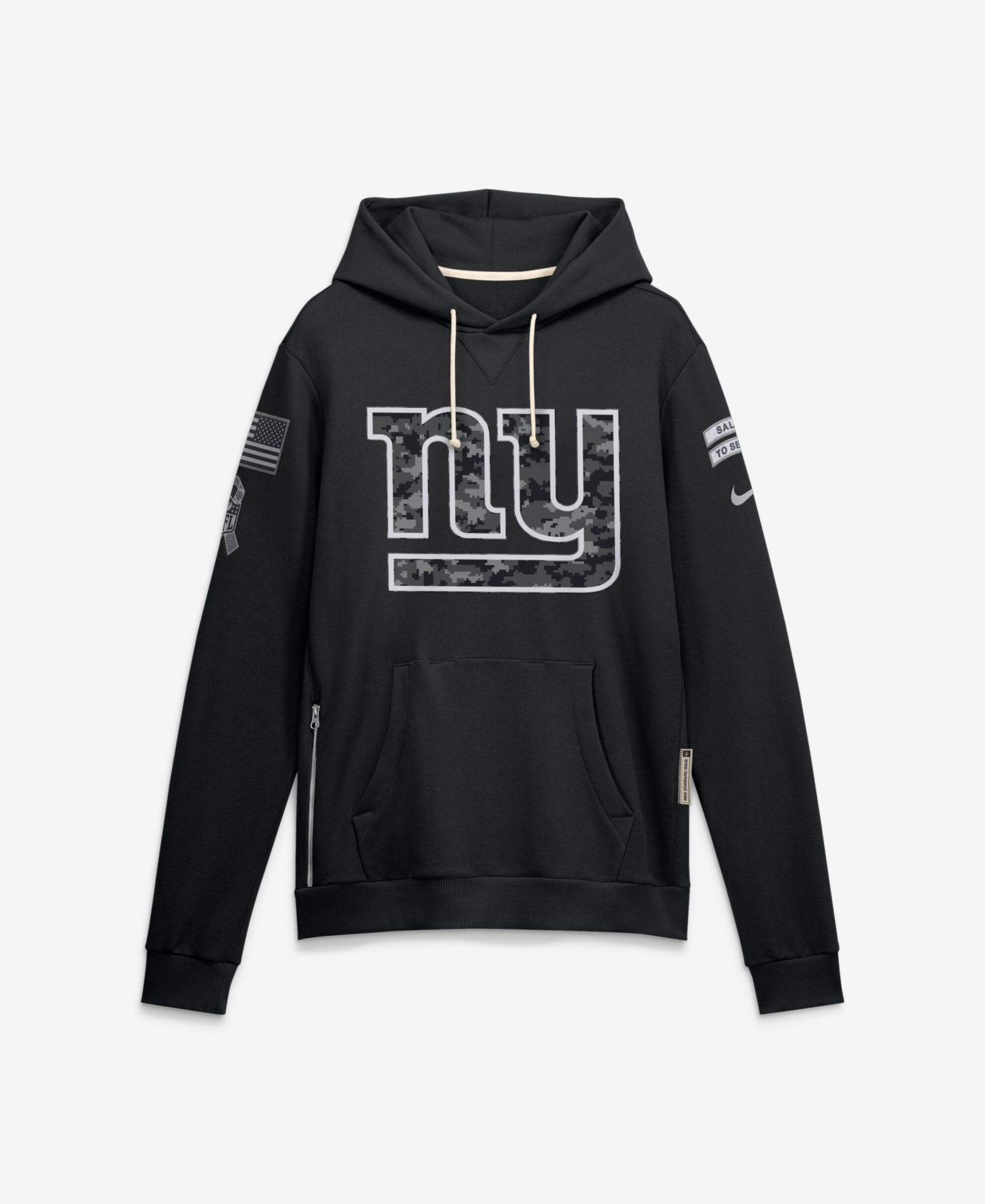 Men's Black New York Giants 2026 Salute to Service Sideline Pullover Hoodie