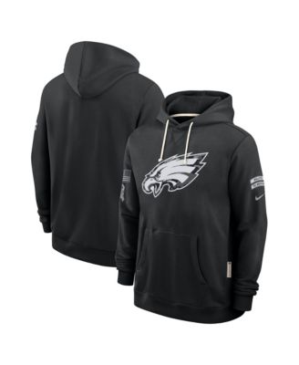 Men's Black Philadelphia Eagles 2026 Salute to Service Sideline Pullover Hoodie