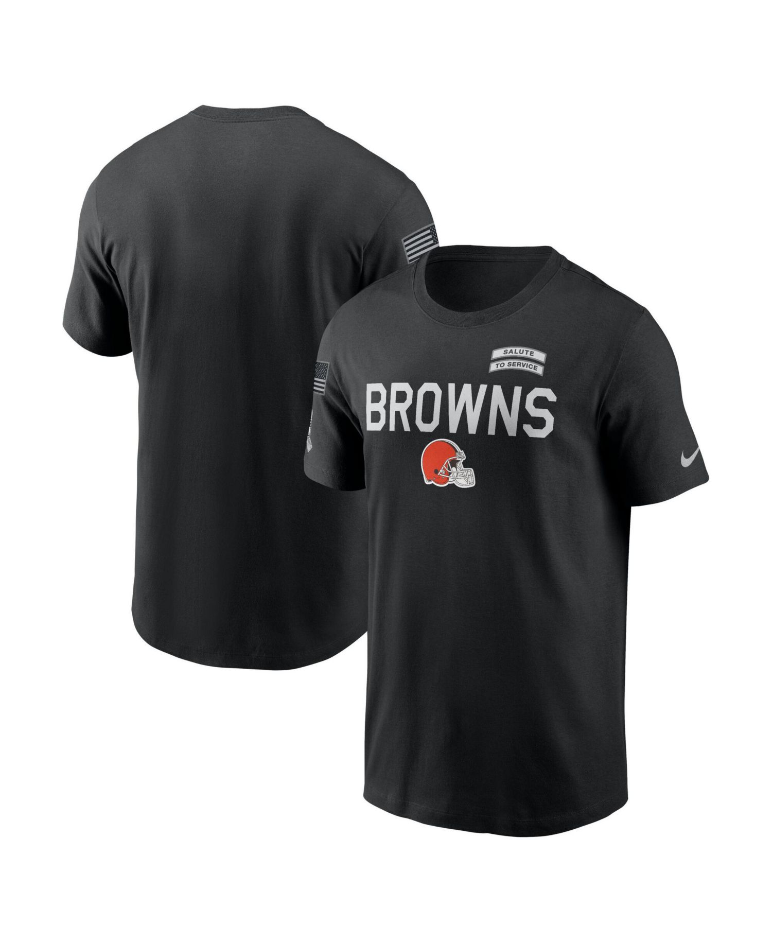 Men's Black Cleveland Browns 2026 Salute to Service Sideline Dri-FIT T-Shirt