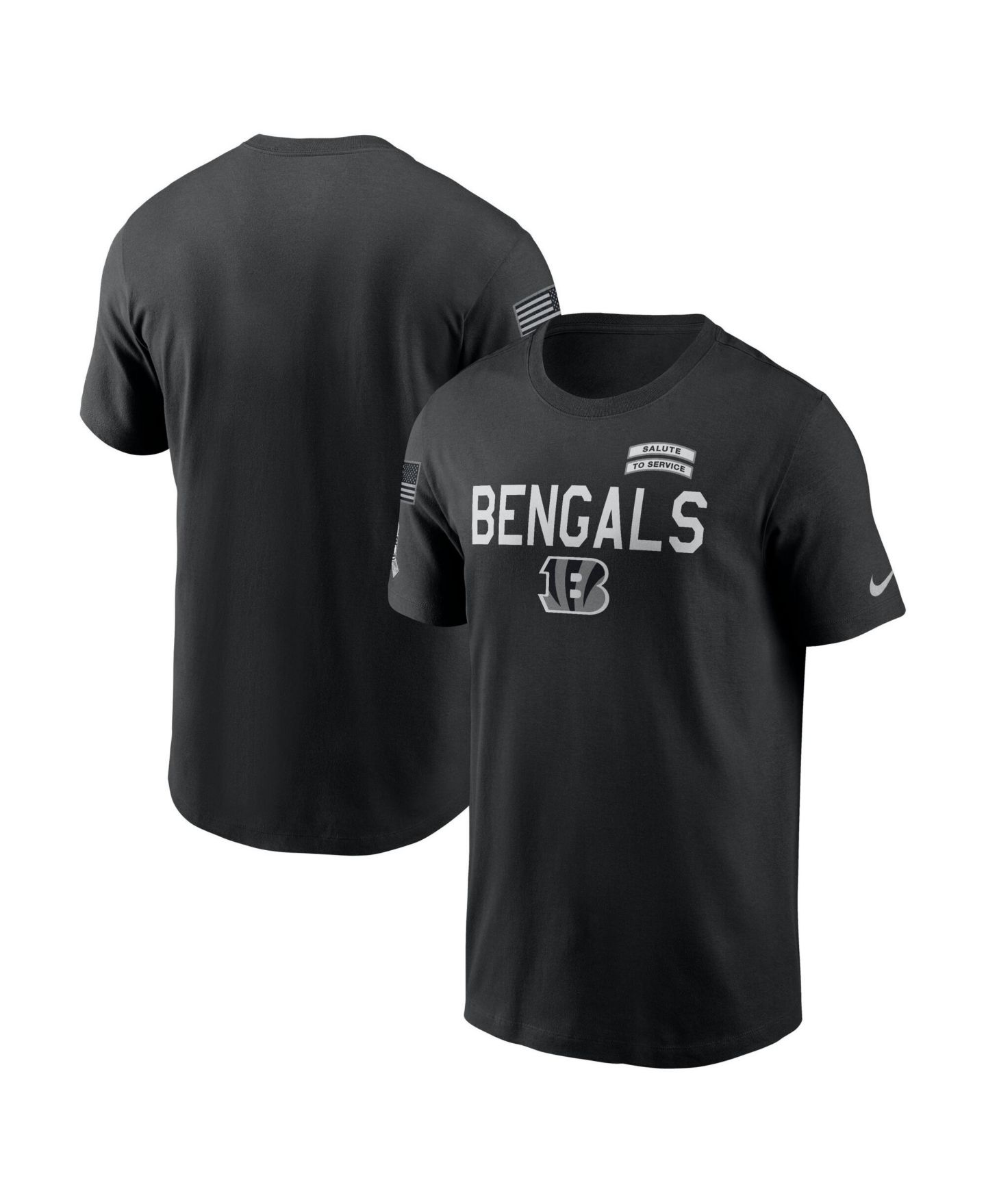 Мужская футболка Nike Black Cincinnati Bengals 2026 Salute to Service Sideline Dri-FIT — фото 1