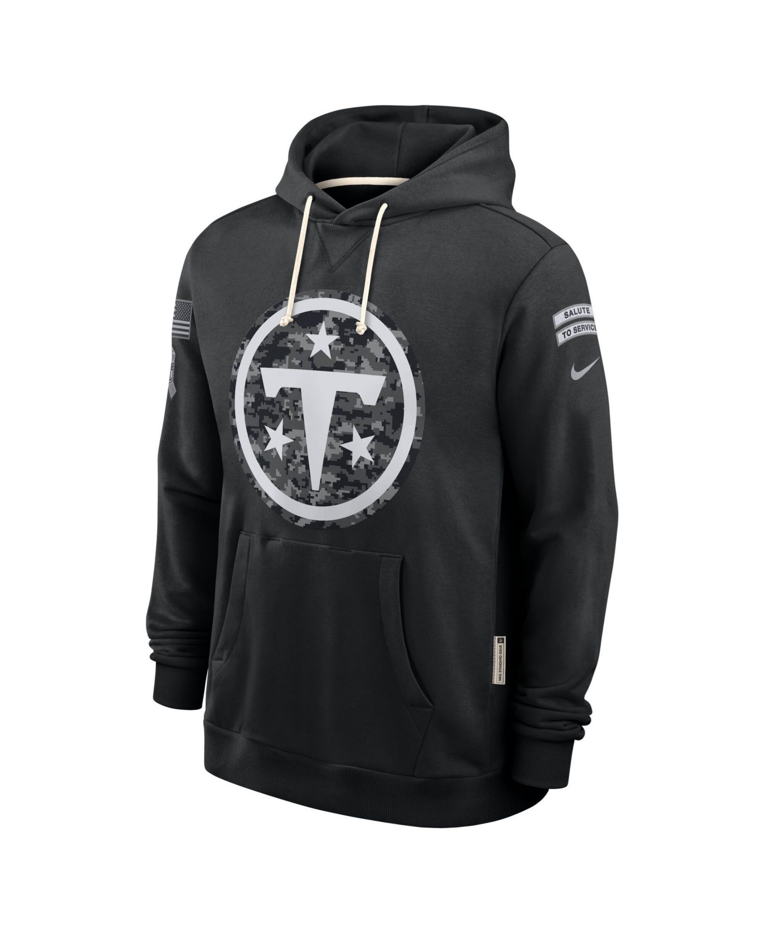 Men's Black Tennessee Titans 2026 Salute to Service Sideline Pullover Hoodie
