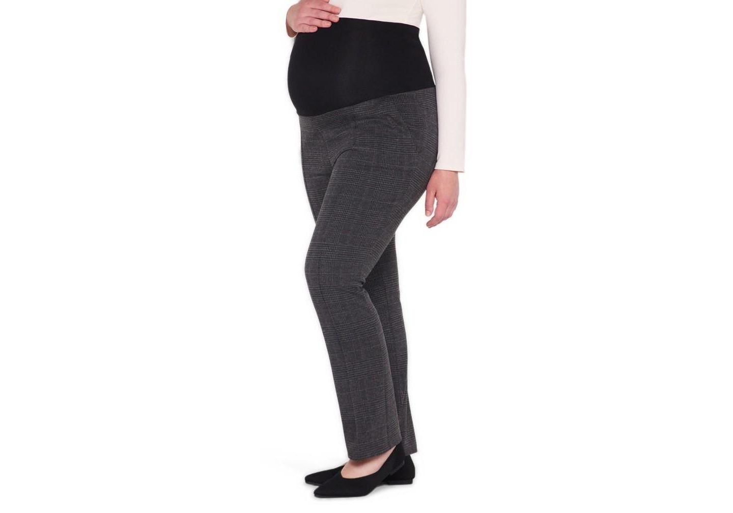 Женские зауженные брюки для беременных Motherhood Maternity Mia Secret Fit, цвет: Серый клетчатый — фото 3