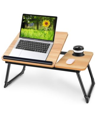 Laptop Desk For Bed Foldable Tray With Cup Holder