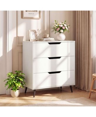 3-Drawer Dresser, Chest of Drawers, Rustic Farmhouse Wooden Storage Dresser