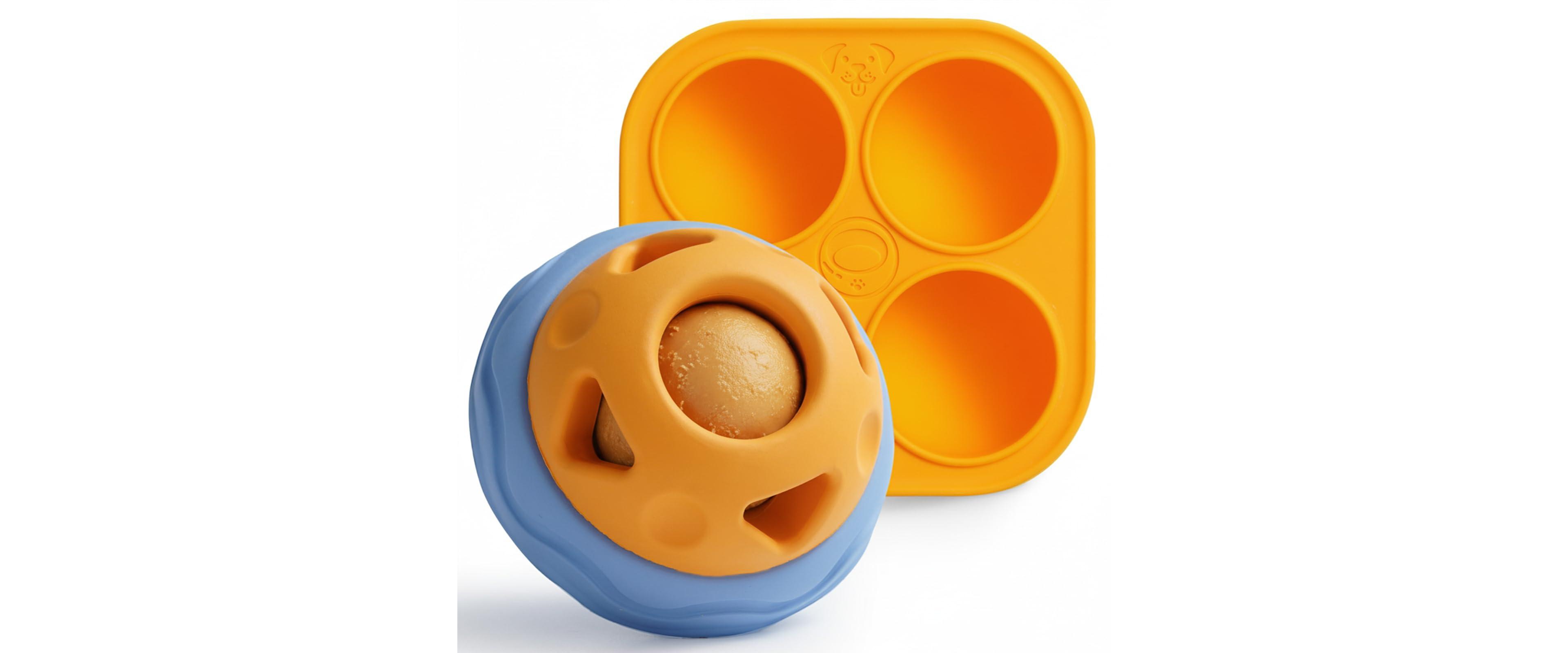 Magicorange Durable Rubber Dog Licking Set Frozen Molds Interactive Feeder For Chewers