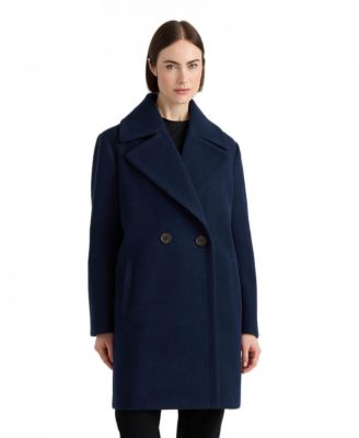 Women's Double-Breasted Oversized Notch-Collar Coat