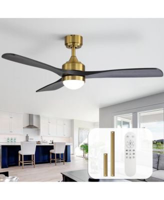 52-Inch Modern Ceiling Fan with Light, Remote Control & Reversible Motor