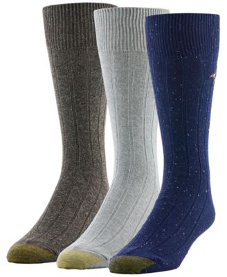 Men's Hampton Ribbed Crew Socks, 3-Pack