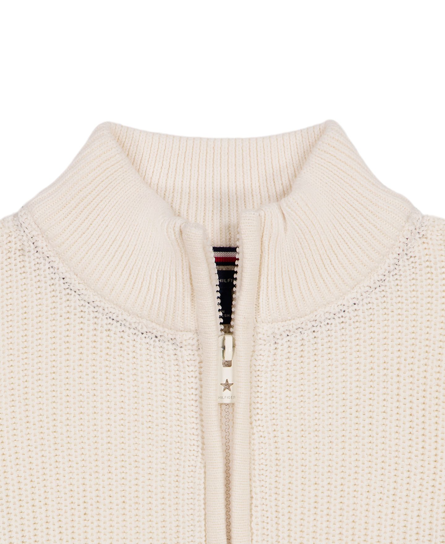 Свитер Tommy Hilfiger Quarter-Zip Ribbed для девочек, цвет: Верблюжий — фото 3