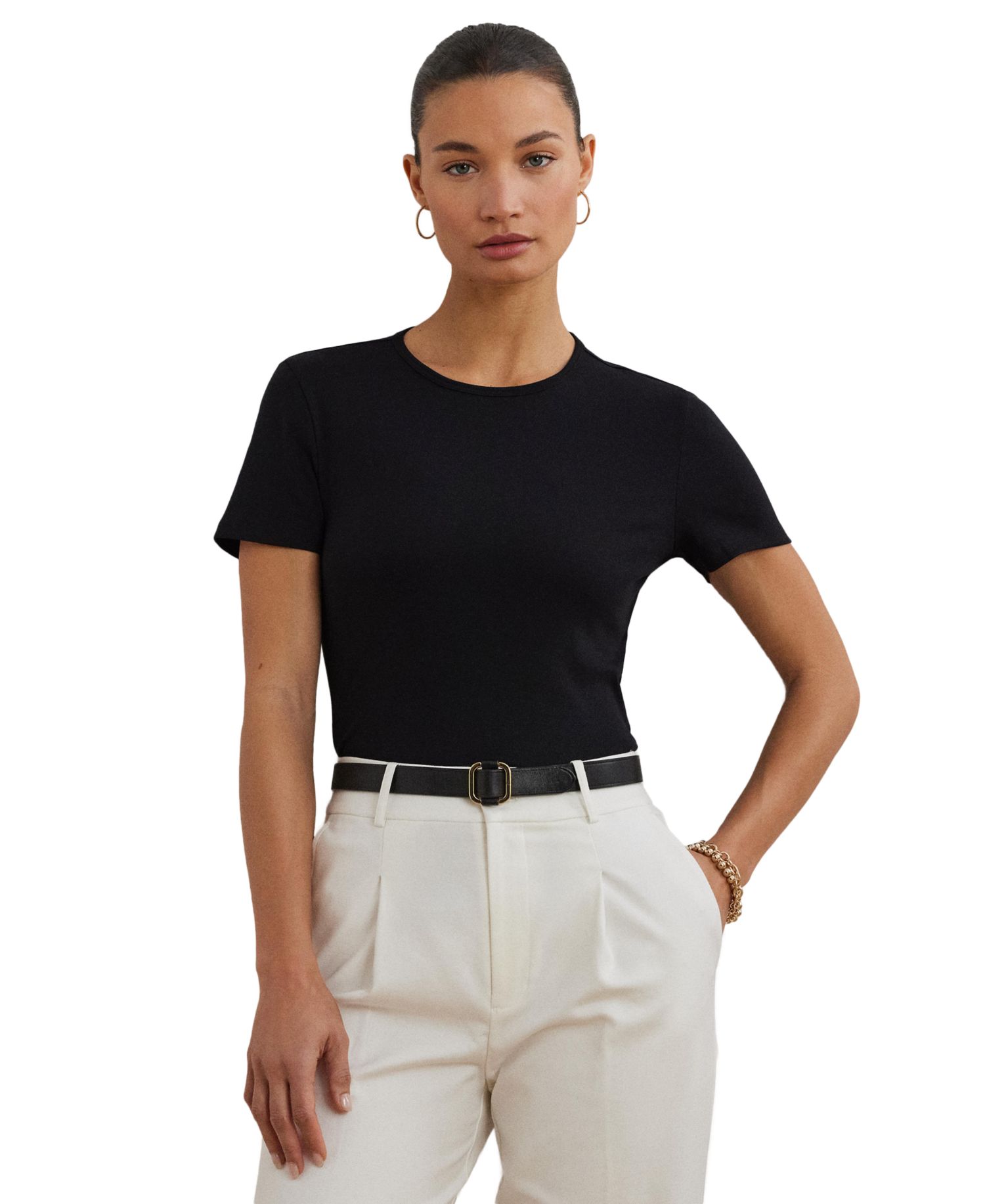Stretch Knit T-Shirt, Regular & Petite