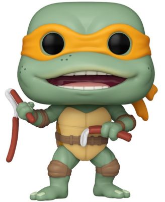 Pop! Teenage Mutant Ninja Turtles 1990 S2 Michelangelo Sausage Link Nunchucks 3.5" Action Figure, 3+ Years