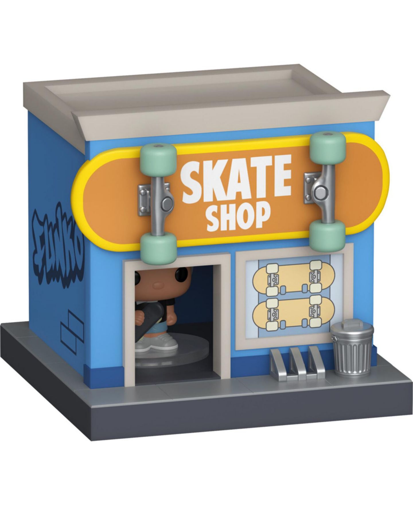 Игровой набор Funko Bitty Pop Towns: Городской скейтбордист и скейт-шоп, цвет: Open Miscellaneous — фото 3