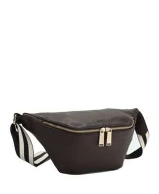 Dash Genuine Leather Crossbody Chest Bag, Sling Bag, Fanny Pack, Waist Bag, Belt Bag, Travel Purse with Adjustable Guitar Strap and Zip Pockets