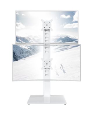 Height-Adjustable Vertical Dual Monitor Stand for 13"–34" Screens