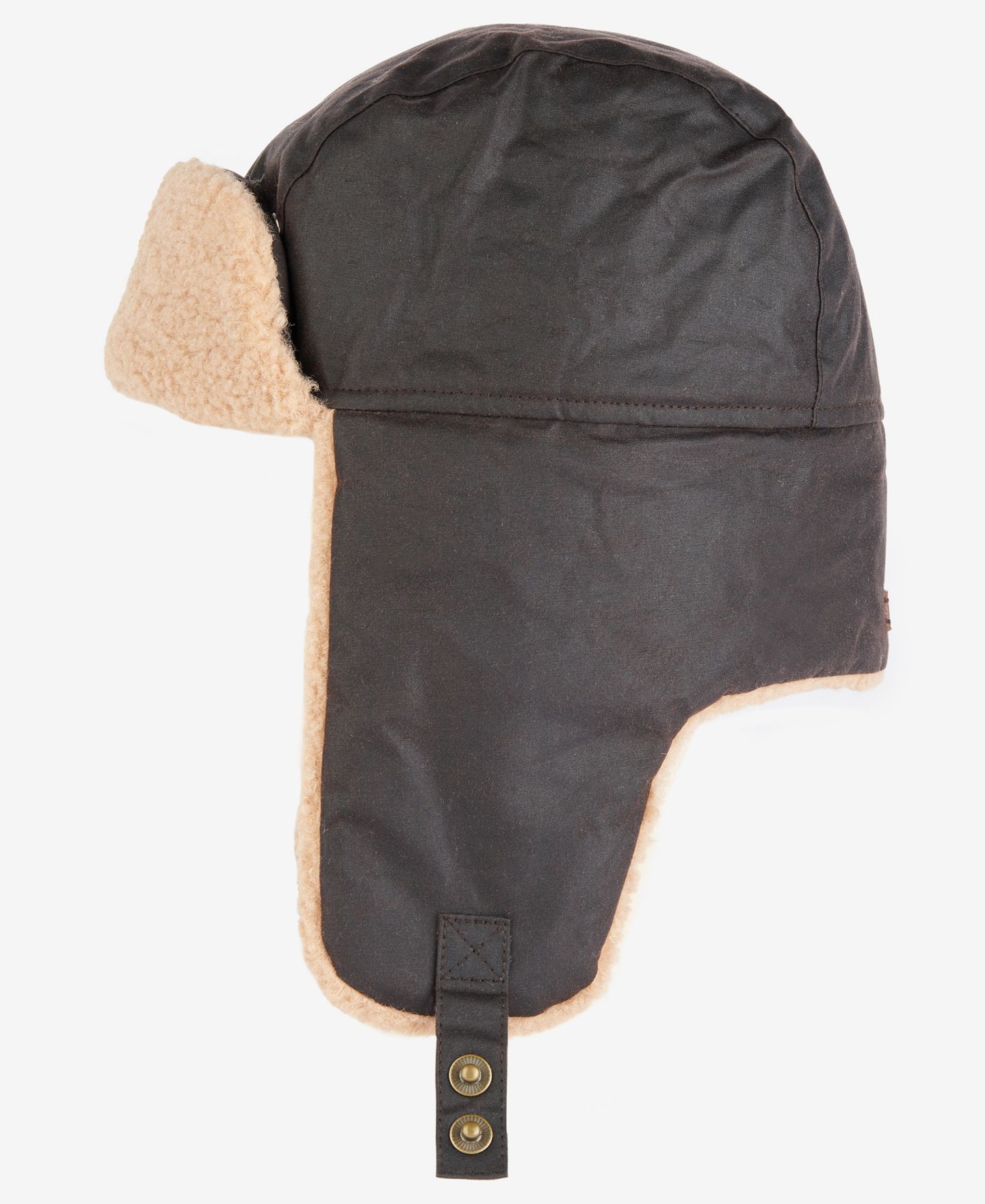 Мужской головной убор Barbour Waxed-Cotton Fleece-Lined Morar Trapper Hat, цвет: Оливковый — фото 10