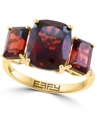 Diamond and Garnet Cocktail Ring (1/10 ct. t.w. Diamond and 5-3/8 ct. t.w. Garnet) in 14k Yellow Gold