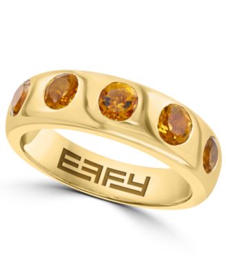 Citrine Ring (1/20 ct. t.w.) in 14k Yellow Gold over Sterling Silver