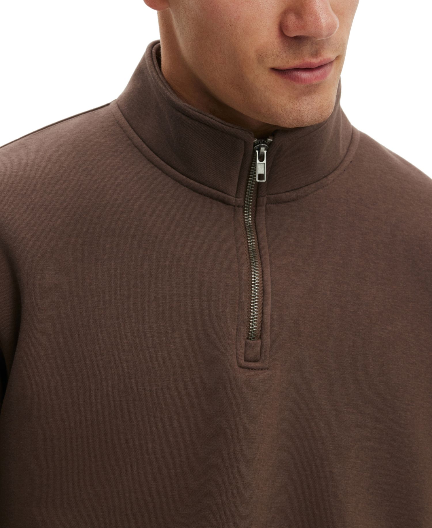 Men's 14 Zip Fleece Mock Neck Sweatshirt