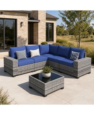 Patio Furniture Set with Optional Rockers and Fire Pit