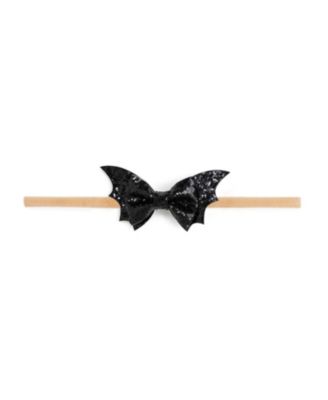 Baby Girls Glitter Bat Halloween Bow Baby Headband