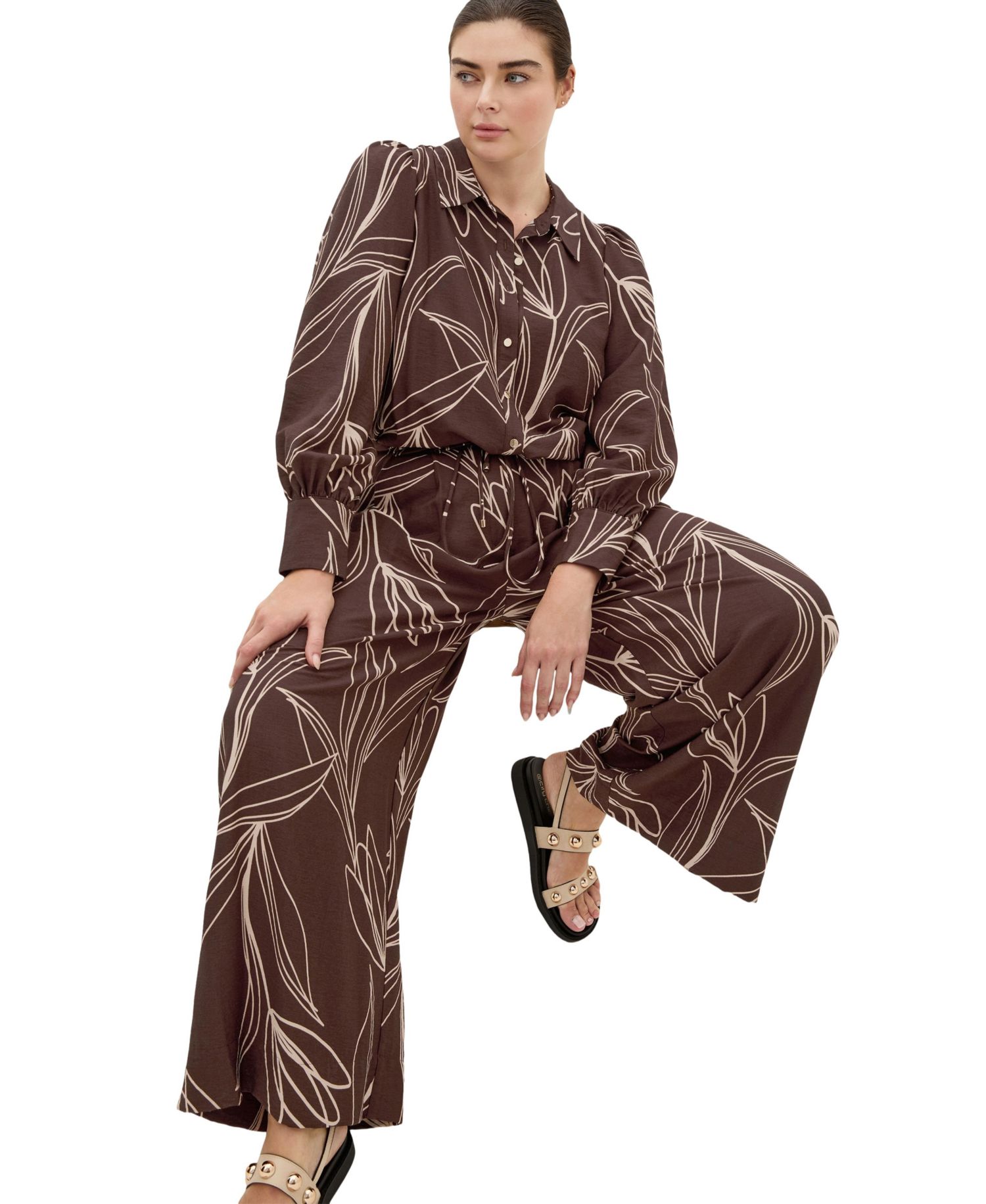 Women's Athena Bloom Print Wide Leg Pant
