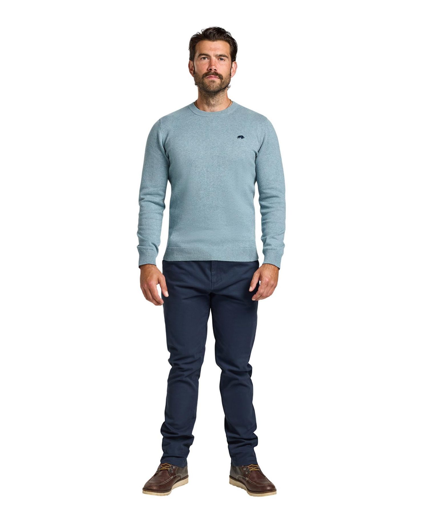 Men's Cotton-Blend Classic-Fit Crew Neck Sweater