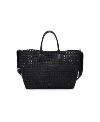 Women's Solstice Large Braided-Design Adjustable Shoulder Strap Tote, 20.8" x 6.7" x 12.6"