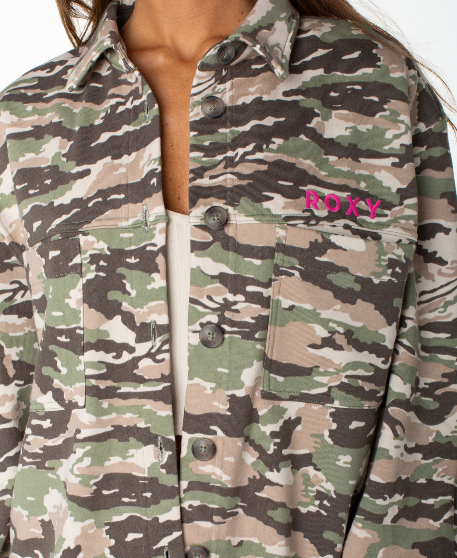 Women's Dawn Light Oversized Camo Button-Up