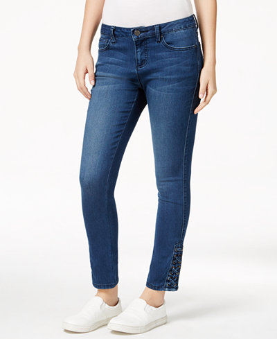 Earl Jeans Lace-Up Skinny Jeans, A Macy's Exclusive Style