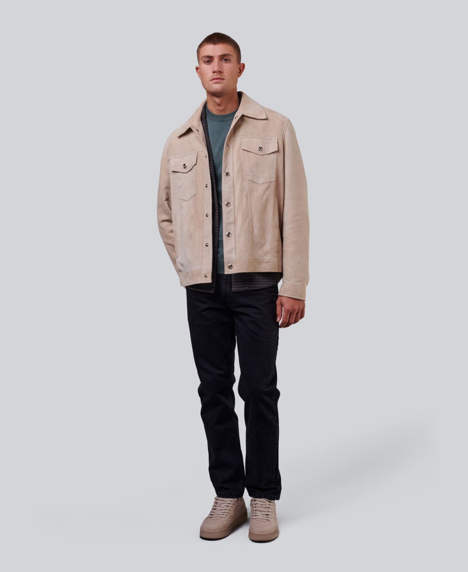 Men's Enzo Suede Shirt Jacket
