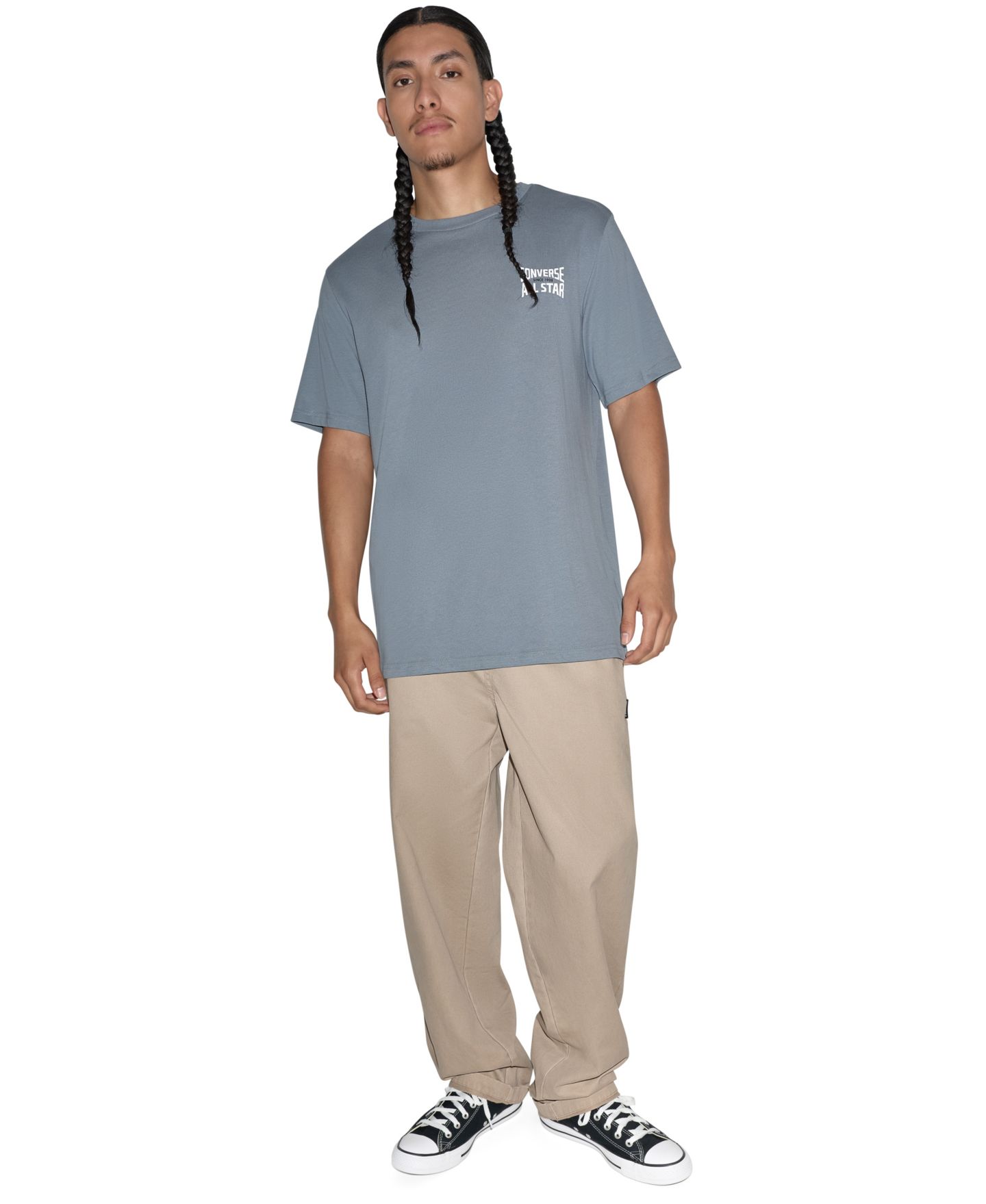 Мужская футболка Converse Star Studded Graphic Short-Sleeve, цвет: Серый — фото 2