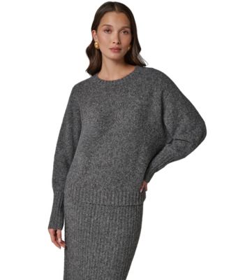 Women's Drop-Shoulder Loose-Fit Crewneck Sweater